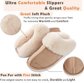 Womens Fuzzy Slippers Memory Foam Warm Cozy Indoor House Shoes
