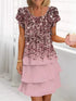 Geometric Floral Summer Midi Dress