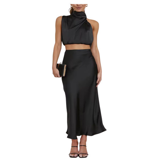 Women's Sleeveless Top & Long Skirt Two-Piece Set