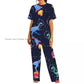 Vintage American Patriotic Stars And Stripes Pattern Pajamas Set Short-sleeved Women Home Clothing