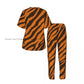 Tiger Skins Pajamas Set Short-sleeved Women Home Clothing