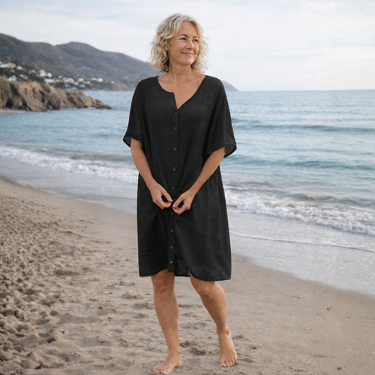 Women's Relaxed Cotton Linen Blouse