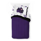 Wednesday Addams Patches Purple 7 Piece Full Size Bed Set with Shams