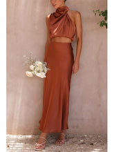 Women’S Two-Piece Sleeveless Long Skirt Set