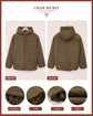 Full Zipper Puffer Jacket for Women Cropped Hooded Puffer Coat Winter Warm with Pockets Petite