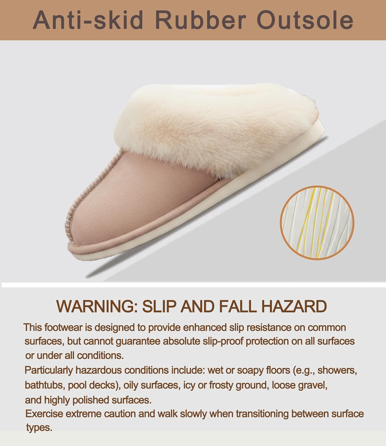 Womens Fuzzy Slippers Memory Foam Warm Cozy Indoor House Shoes