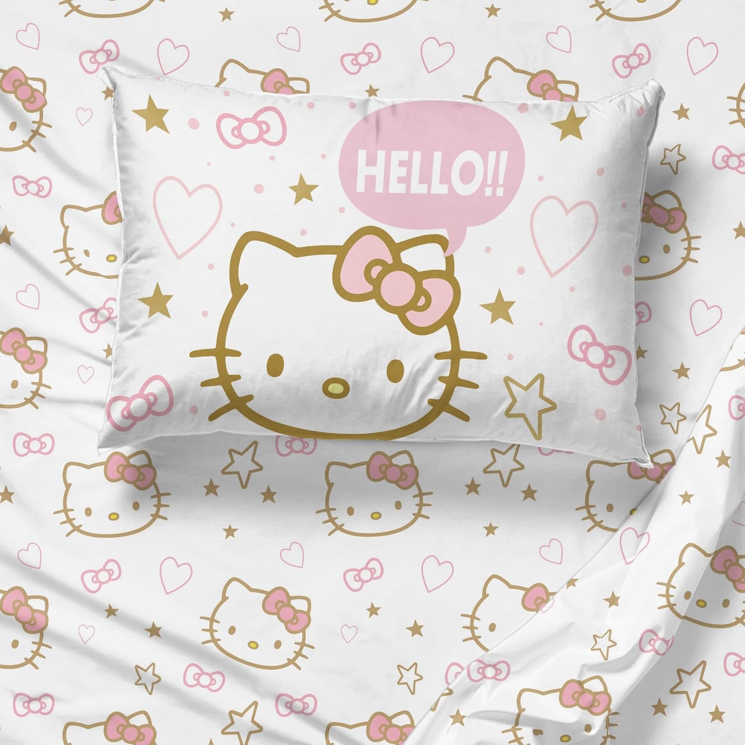Sanrio Hello Kitty Full Comforter Set 7 Piece Reversible
