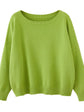 Scoop Neck Knitted Sweater