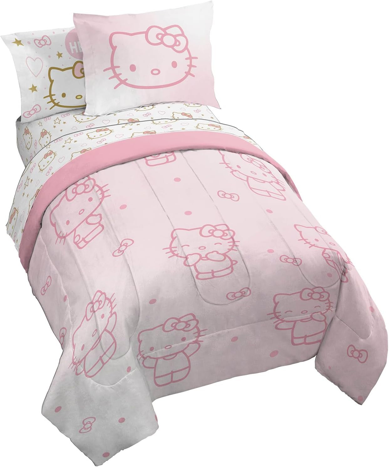 Sanrio Hello Kitty Full Comforter Set 7 Piece Reversible