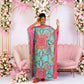 Elegant Satin Muslim Abaya 2Pcs Set Cracked Texture Long Kaftan Robe With Turban Hijab Loose Islamic Clothing for Women
