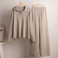 Dames Lounge Set, Zacht En Comfortabel, Met Kraag & Wijde Broek