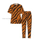 Tiger Skins Pajamas Set Short-sleeved Women Home Clothing