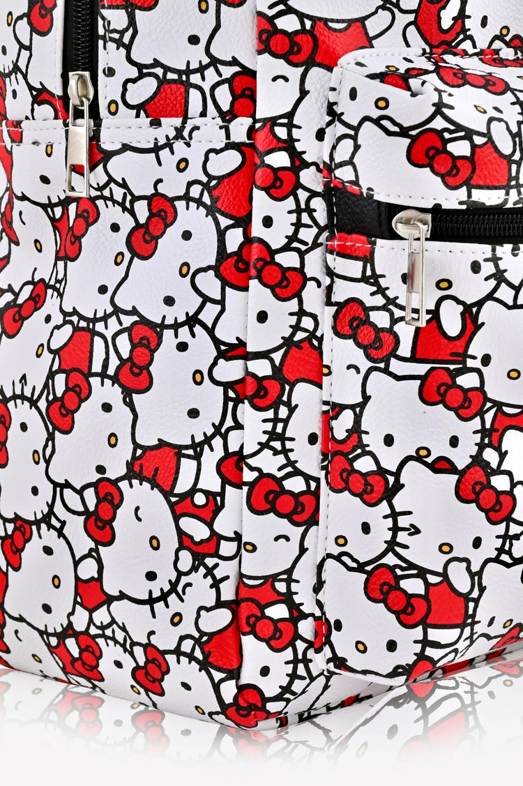 Sanrio Hello Kitty Backpack for Women, Men, Unisex Cute PU Leather Large Hello Kitty Backpack Purse Shoulder Purse | Hello Kitty Bag and Hello Kitty Accessories