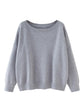 Scoop Neck Knitted Sweater