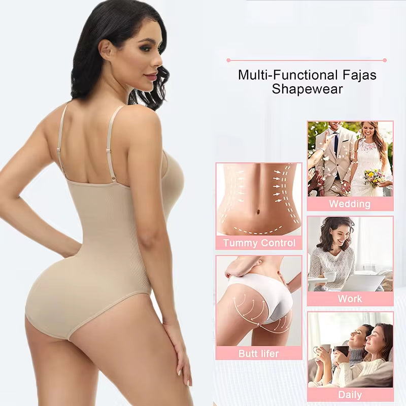 Open-Crotch Padded Bodysuit Shapewear