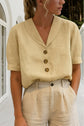 Lena - Women’S Blouse with Scarf Collar and Front Button Closure