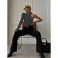 Solid Asymmetric One Shoulder Ribbed Knit Long Sleeve Bodysuit, Sexy Fall Winter One Piece Bodysuits, Women&