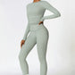Tight-fitting yoga suit slim long-sleeved outdoor running sports fitness clothing autumn and winter sports women&