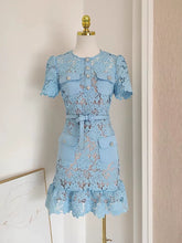 Summer Lace Dress for Women with Floral Embroidery