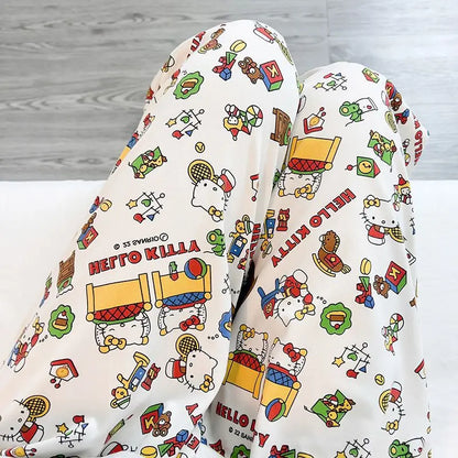 Sanrio Pants Hello Kitty Pajamas Pants Women&