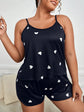 2 Pieces Pajamas Set for Women Sleepwear Crop Tops+Shorts Suit Female Loose Loungewear Home Clothes Plus Size 5XL