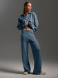 Dames Lounge Set, Zacht En Comfortabel, Met Kraag & Wijde Broek