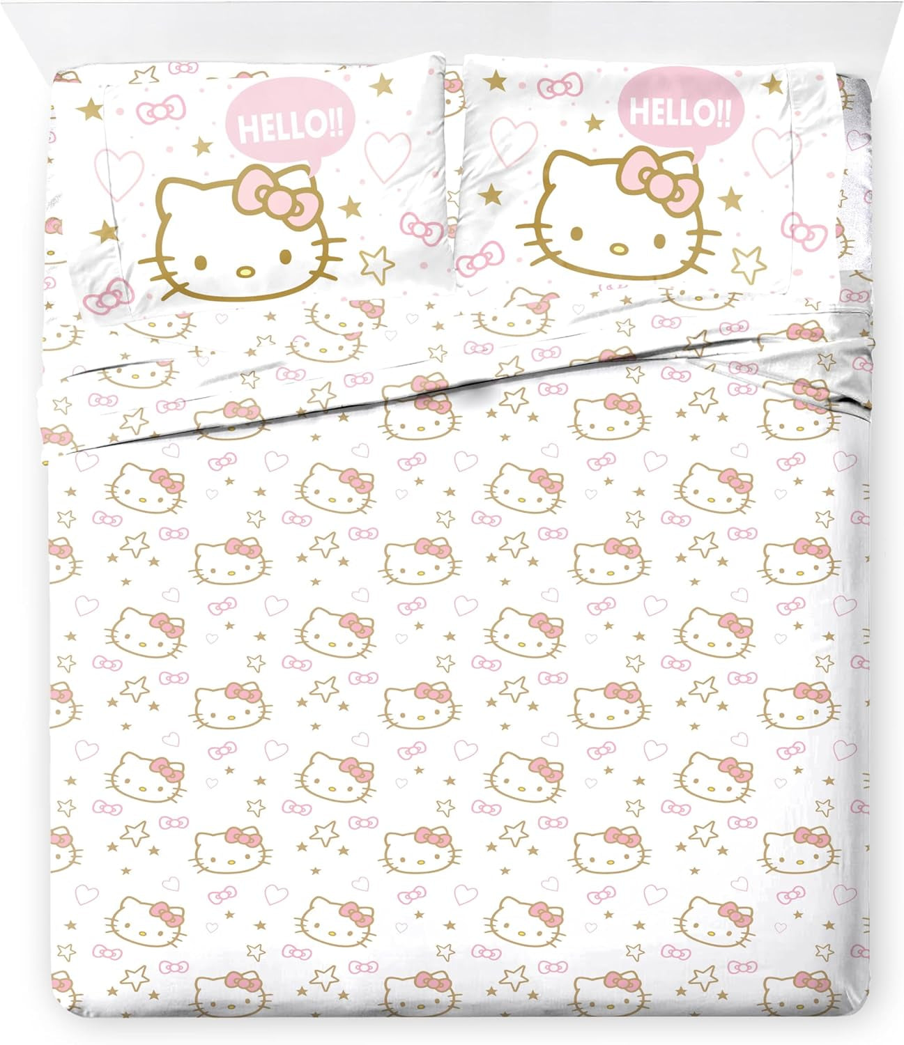 Sanrio Hello Kitty Full Comforter Set 7 Piece Reversible