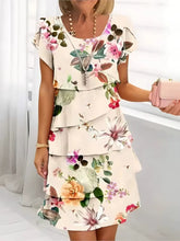 Geometric Floral Summer Midi Dress