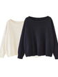 Scoop Neck Knitted Sweater